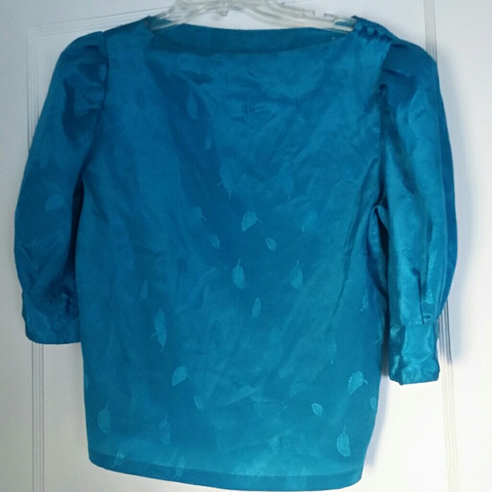 Upper Class Blue 3/4 Sleeve Blouse Jr. Size 11/12